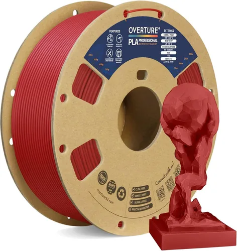 Vista 50 de OVERTURE Filamento Super PLA+ de 0.069 pulgadas, dureza mejorada PLA Plus, filamento de impresora 3D de dureza profesional de 2.2 libras, alta