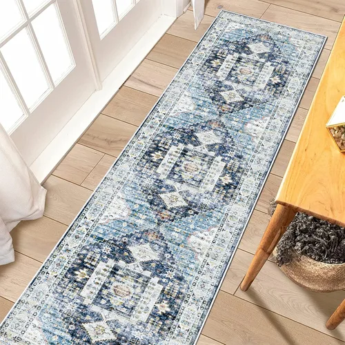 Vista 62 de Alfombra de Pasillo Lavable - Alfombras de Cocina de 2'6"x12' con Respaldo Antideslizante, Alfombras de Casa de Campo para Interiores para Sala