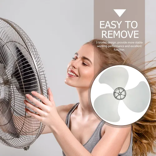 Vista 7 de LIFKOME Accesorio de ventilador de plástico de 16 pulgadas, repuesto de 3 hojas, aspas de ventilador de refrigeración, aspas de ventilador de pie