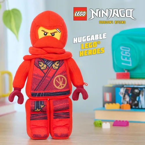 Vista 2 de LEGO NINJAGO - Minifigura de peluche pequeño Kai en peluche ninja rojo