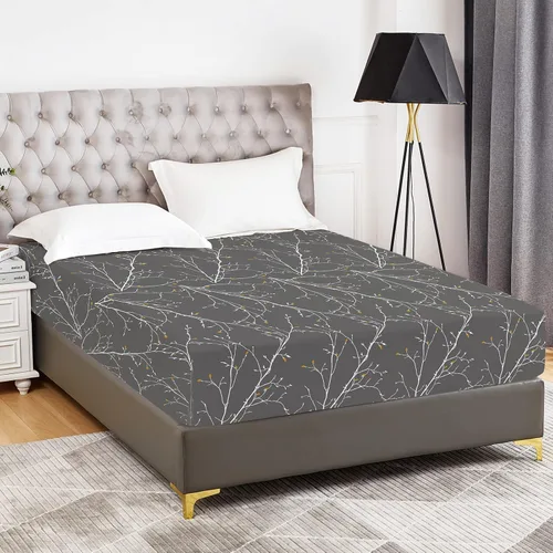 Vista 29 de YIYEA Sábana Bajera con Flores, Sábana Bajera de Bolsillo Profundo de Microfibra Cepillada Doble Premium Tamaño Individual, Sábana Bajera Inferior