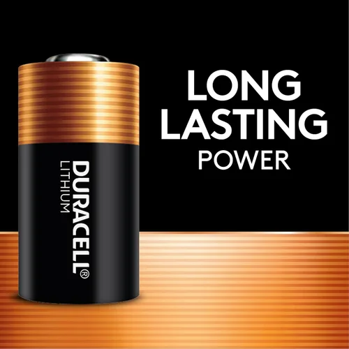 Vista 3 de Duracell CR123A 3V Pila de litio, paquete de 2 unidades, pila de litio de 123 3 voltios de alto rendimiento, de larga duración para dispositivos