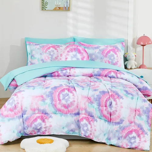 Vista 19 de Mooreeke Juego de edredón tamaño Twin para niños de 6 piezas, juego de ropa de cama azul camión para adolescentes, ropa de cama de microfibra suave
