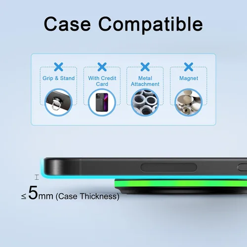 Vista 4 de Cargador inalámbrico Google Almohadilla de carga rápida para Pixel 9A 9 Pro XL Fold 8A 7A 8 7 Pro, estación de carga inalámbrica de 15 W, cargador