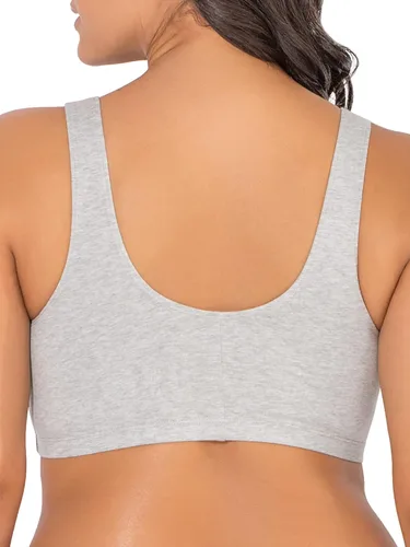 Vista 3 de Fruit of the Loom Brasier deportivo reforzado para mujer, de cierre frontal