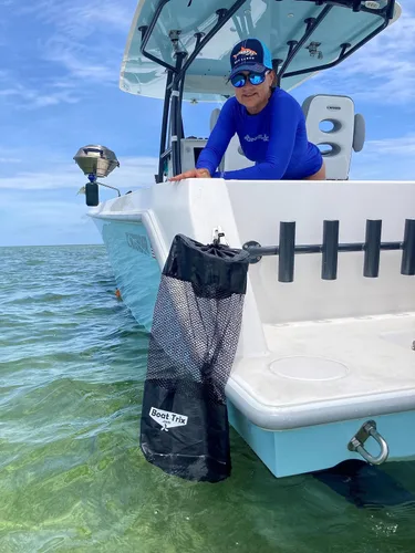 Vista 4 de Boat Trix - Bolsa de basura reutilizable, lavable, de malla y nailon y poliéster, varios tamaños y modelos (línea delgada, grande)