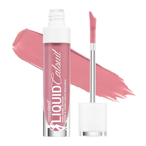 Vista 25 de wet n wild Mega Last Catsuit High-Shine Liquid Lipstick Red Bad Girl's Club