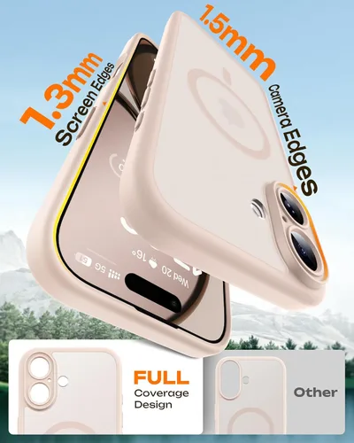 Vista 25 de TOCOL Funda para iPhone 11, compatible con Magsafe, protección completa de cámara, imanes integrados, protección contra caídas, funda translúcida