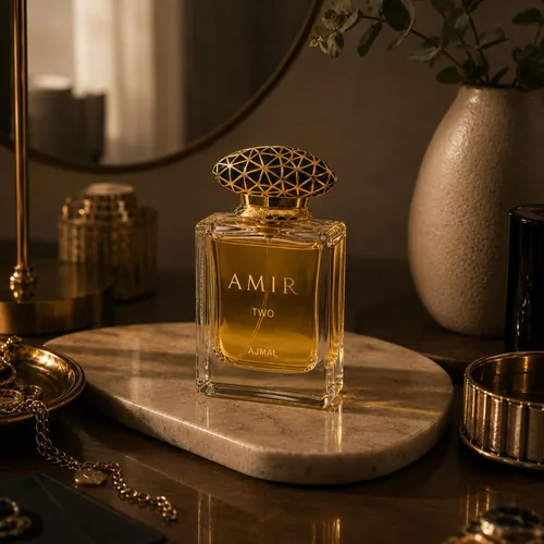 Vista 4 de Ajmal Amir Two EDP para unisex, ámbar almizclado cálido y picante, 1.69 fl oz