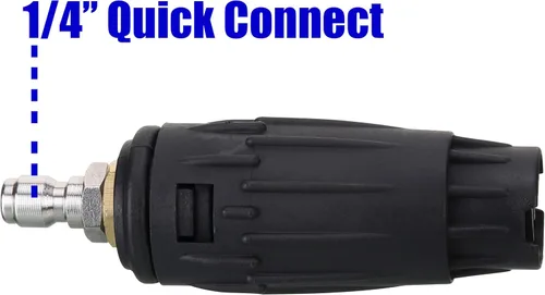 Vista 2 de Tool Daily Puntas de boquilla ajustables para lavadora a presión, patrón variable, enchufe de conexión rápida de 1/4 pulgadas, 3000 PSI