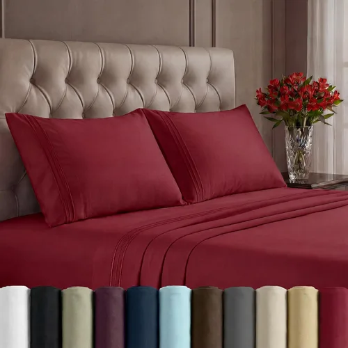 Vista 9 de Juego de sábanas - Mantente en forma en el colchón con correas elásticas en las esquinas - King, blanco