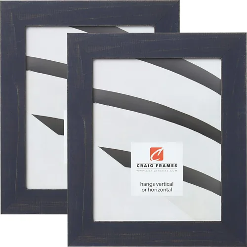 Vista 5 de Craig Frames Jasper, marco de fotos de 4 x 6 pulgadas, color negro carbón campestre, juego de 2