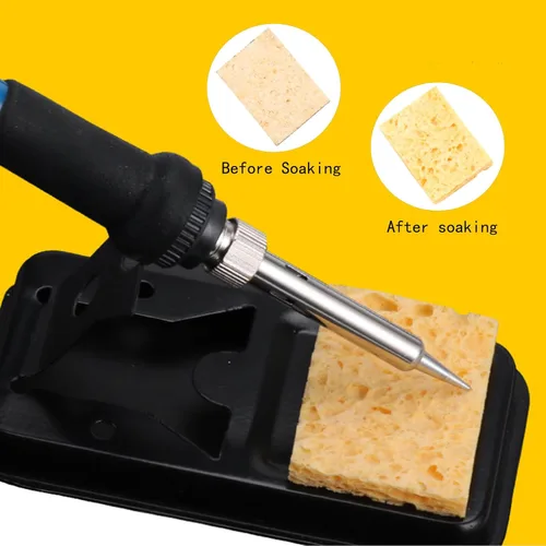 Vista 4 de MY MIRONEY Esponja de limpieza de punta de soldador de repuesto de 2 "x 1.4" esponja de limpieza de punta de soldadura amarilla esponja de limpieza