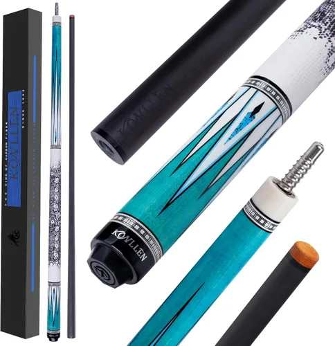 Vista 25 de KONLLEN Carbon Fiber Pool Cue Stick 58-inch Professional Pool Sticks for Adults Full Carbon Technology Low Deflection Pool Cue Billiard Cues with