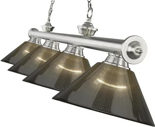 Vista 6 de Z-Lite 2306-4BN-ARS - Colgante de billar Cordon, 4 luces, 240 vatios totales, níquel cepillado