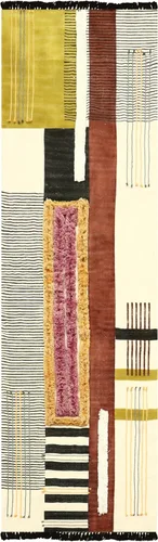 Vista 24 de Kilim Dhurrie - Alfombra de algodón de 2 x 3 pulgadas, diseño geométrico de 0.19 pulgadas, fácil de lavar a mano, lavable a mano, alfombra de Beige