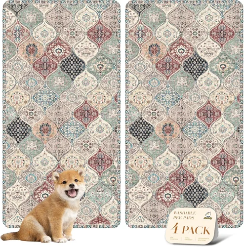 Vista 143 de nunubaby Almohadillas lavables para orina para perros, elegantes, antideslizantes y a prueba de fugas. Almohadillas reutilizables para orinal