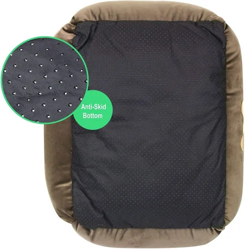 Vista 5 de Cama para mascotas Fluffy Paws, cama con forma de caja con alfombra premium con cojín para perros y gatos