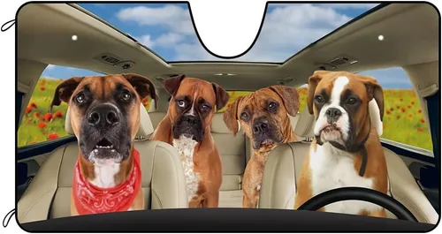 Vista 10 de Parasol para parabrisas delantero de automóvil para perro, Shih Tzu con el mar de flores, parasol para parabrisas de vehículo, reflector de rayos