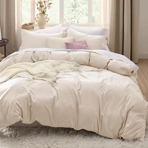 Vista 35 de Bedsure Funda de edredón tamaño Queen – Juego de ropa de cama extra suave prelavada de 3 piezas, incluye 1 funda de edredón de 90 x 90 pulgadas