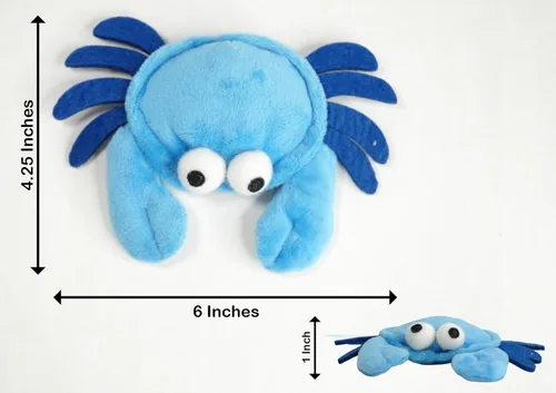 Vista 5 de Glory To Dog Juguete de peluche para perros de raza pequeña de cangrejo azul de TinyToy