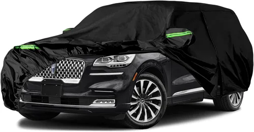 Vista 18 de Fundas impermeables para coche de reemplazo para Cadillac ATS/ATS-V 2013-2019, funda para todo clima de 6 capas con puerta con cremallera y bandas a