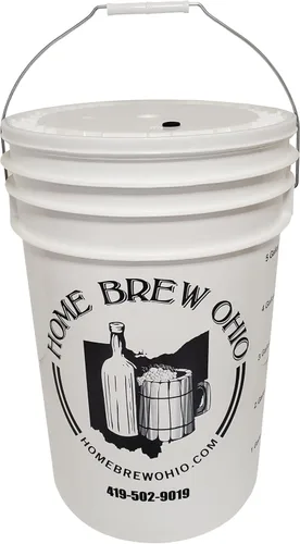 Vista 7 de Home Brew Ohio Cubo de fermentación de 6.5 galones con tapa con ojales y esclusa de aire de tres piezas
