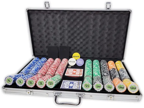 Juego de 750 fichas de Casino del sol 0,40 onzas, Fichas de Póker con caja, tarjetas, distribuidor botones, y 2 cartas de corte (versión US)