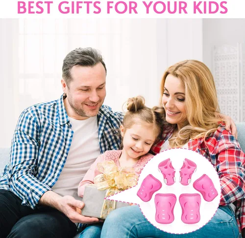 Vista 6 de Rodilleras para niñosjóvenes, coderas, muñequeras, equipo de protección, para patines infantiles, bicicleta de ciclismo, patinaje, patinaje