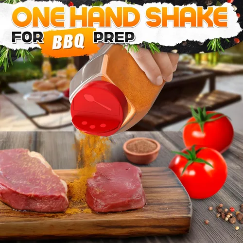 Vista 6 de 2 recipientes grandes para condimentos con boca ancha para un fácil llenado, recipientes de especias de 32 onzas con tapas herméticas de doble