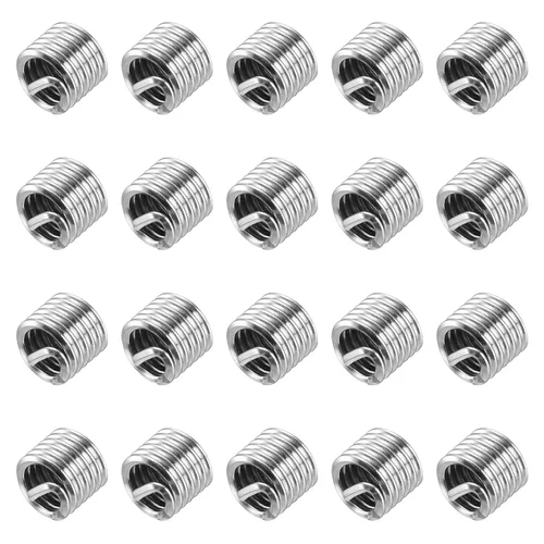 Vista 9 de uxcell 50 piezas de insertos de rosca de alambre 1/2-13 UNC 1D (1/2 ") 304 de acero inoxidable helicoidal tipo helicoidal kit de reparación de rosca