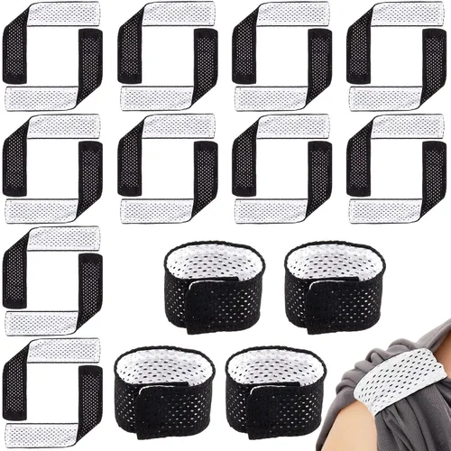 Amylove 8 soportes de manga de softbol de malla transpirable, negro, blanco