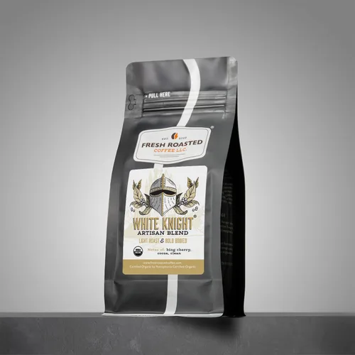 Vista 54 de Fresh Roasted Coffee, Caballero Negro Orgánico USDA Orgánico, Kosher Tostado oscuro 2 lb (32 oz) Molido
