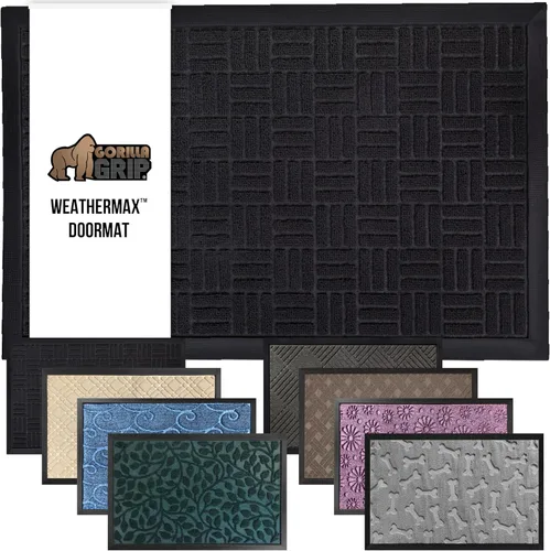 Vista 17 de Gorilla Grip - Tapete WeatherMax todo terreno 100% impermeable, caucho natural, resistente a manchas y decoloración, interior y exterior, fácil