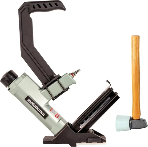 Vista 14 de Metabo HPT Engrapadora para pisos, Clavadoras neumáticas de preferencia profesional en herramientas para pisos, Grapadora neumática con mango