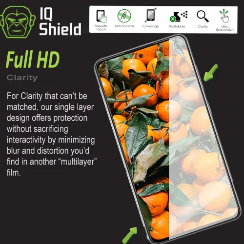 Vista 7 de IQShield Protector de pantalla compatible con Samsung Galaxy A52 5G (paquete de 2) película de TPU transparente antiburbujas