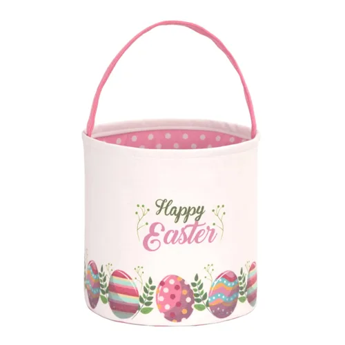 Vista 14 de LessMo - Canasta de conejito para huevos de Pascua, color azul, bonita, personalizable, de lona y algodón, canasta para búsqueda de huevos de Pascua