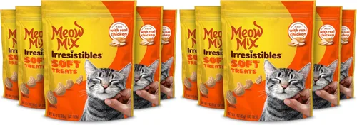 Vista 9 de Meow Mix Irresistibles - Golosinas suaves para gatos hechas con salmón real, bolsa de 3 onzas (paquete de 5)