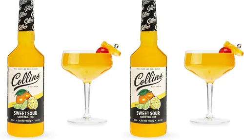 Vista 7 de Collins Manhattan Mezcla hecha con azúcar morena real, jugo de naranja y cereza con sabores naturales, ingrediente clásico de receta de cóctel