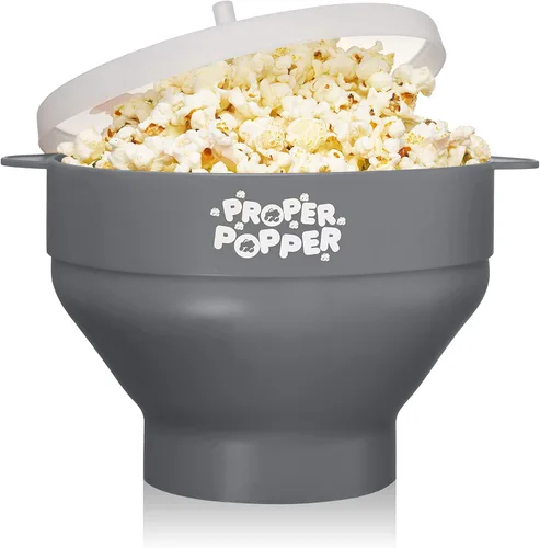 Vista 12 de La original Proper Popper - Palomera de microondas para palomitas de maíz, fabricada en silicona, cuenco plegable sin BPA y apto para lavavajillas