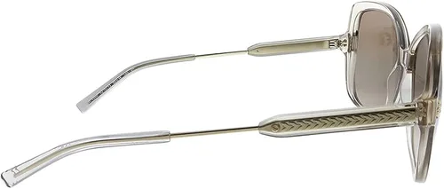 Vista 3 de Versace VE 4390 527013 - Lentes de sol de plástico gris transparente con diseño de mariposa, color marrón