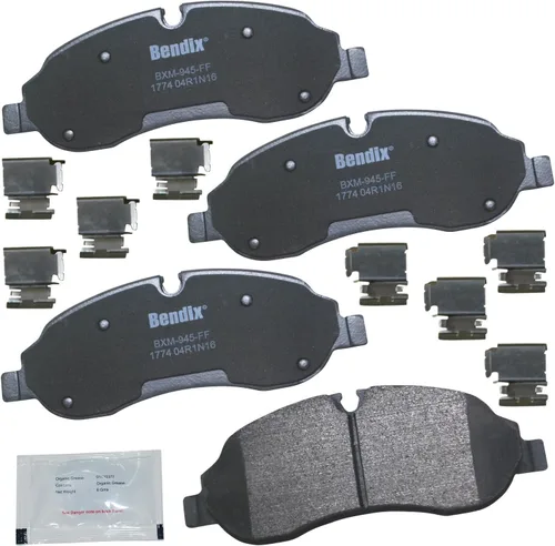 Vista 260 de Pastillas de Freno Delanteras Cerámicas Bendix Priority1 CFC430A para Modelos Selectos INFINITI G35, I30, Nissan 350Z, Altima, Juke, Maxima, Sentra