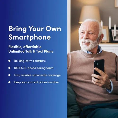 Vista 5 de Lively Kit SIM/e-SIM - Llamadas, mensajes de texto y datos ilimitados de 1 GB - Acceso a respuesta urgente y aplicación de cuidador - Mantén tu