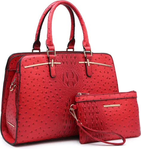 Vista 21 de Dasein - Juego de bolso y monedero para mujer, set de 2 piezas con 3 compartimentos, bolso con asa superior y correa para el hombro