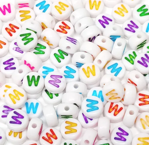 Vista 23 de 300PCS Letter Beads 4X7mm Acrylic Alphabet Beads Vowel Letter A Beads for Jewelry Making DIY Bracelets Necklaces Key Chains (A-300PCS)