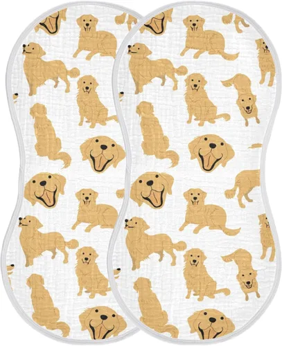 Vista 25 de Lindos paños de muselina de panal de abeja para bebé, 1 paquete de 100% algodón, baberos para niño y niña