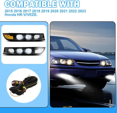 Vista 6 de Conjunto de luces antiniebla LED compatible con 2000 2001 2002 2003 2004 2005 Chevy Impala luces antiniebla delanteras para parachoques con luces