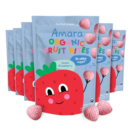 Vista 8 de Amara Bocaditos de frutas orgánicas de col rizada de manzana, sin colores/tintes artificiales, azúcar añadida, aperitivos de frutas sin lácteos