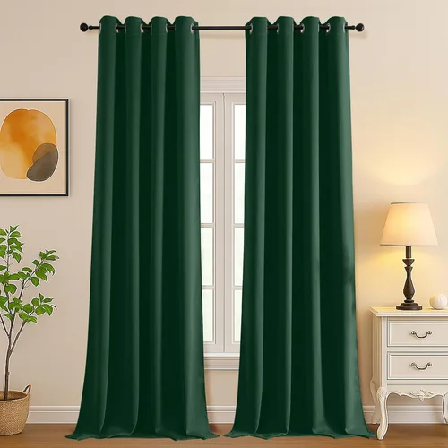 Vista 155 de Simplebrand Juego de 2 paneles de cenefa aguamarina para ventana de cocina de 14 pulgadas de largo, cortinas de oscurecimiento de habitación