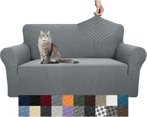 Vista 71 de YEMYHOM - Funda para sofá con diseño de jacquard, funda de gran elasticidad para sala de estar, funda de sillón a prueba de perros y gatos